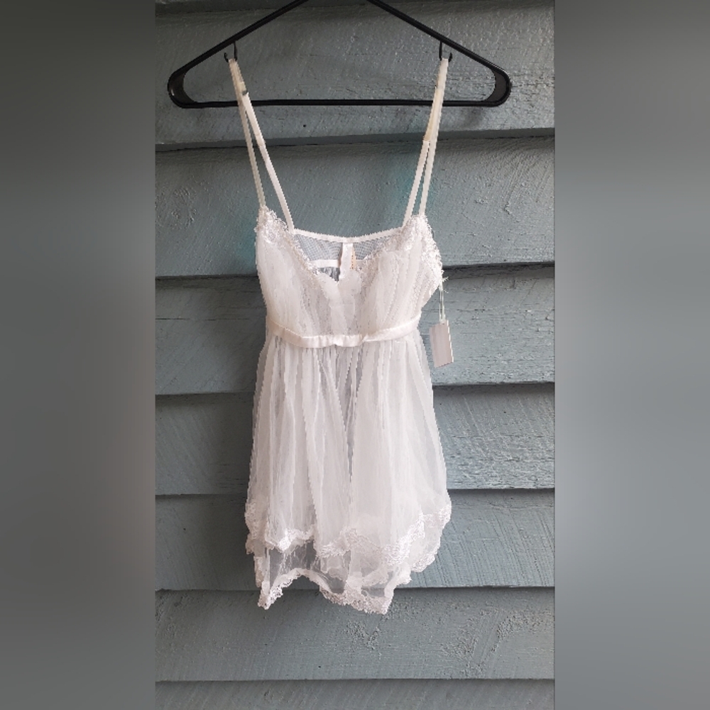 Victoria's Secret White Lace Chemise Slip